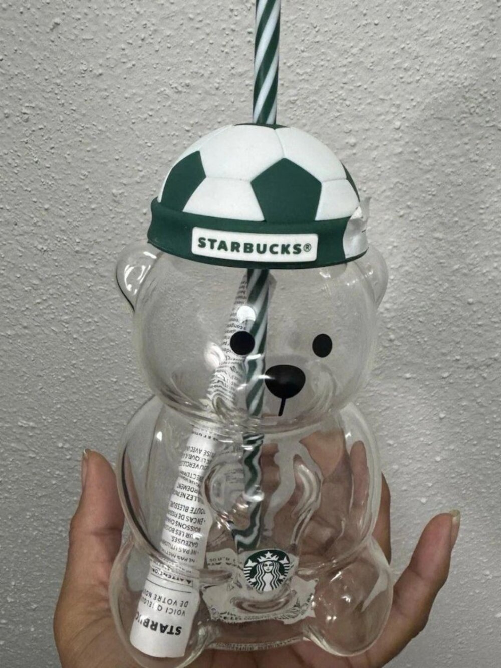 Starbucks Bear Bearista Football Tumbler Cup LIMITED EDITION
